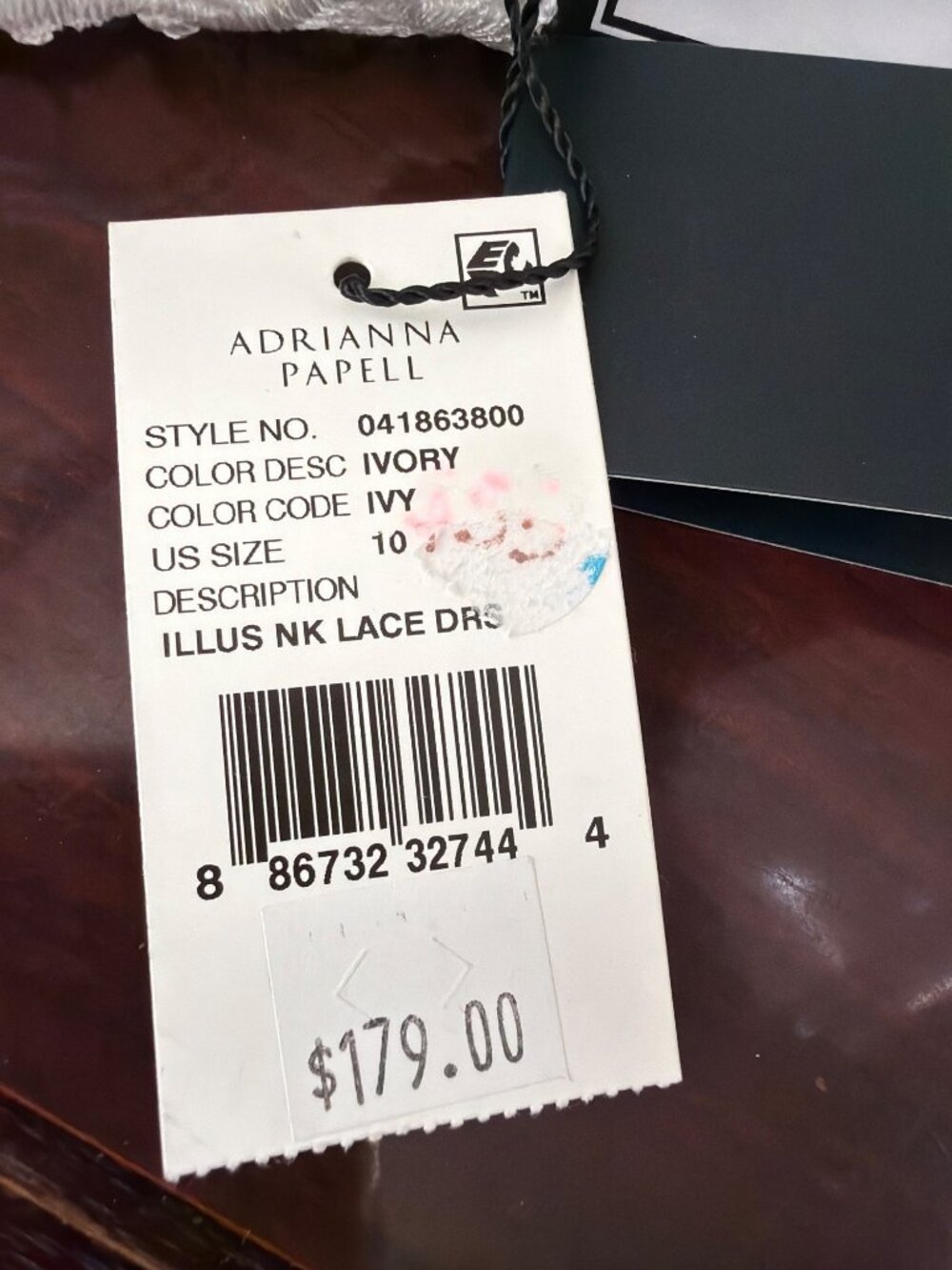 Adrianna Papell Ivory Lace Sleeveless Sheath Dress Illusion Neckline Size 10 NWT - Picture 8 of 16